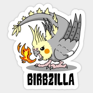 The Cockatiel Known as Birbzilla Sticker